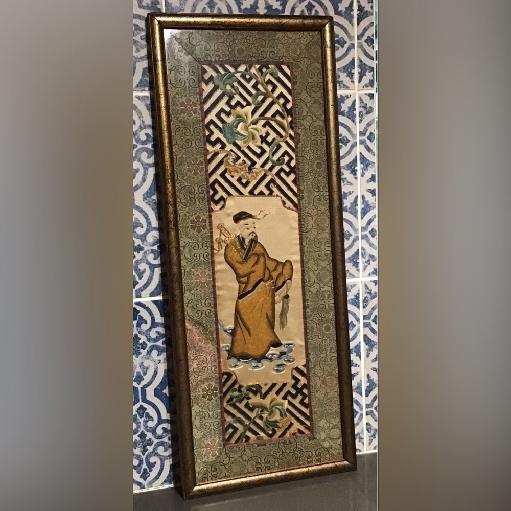 Framed Vintage Superb Chinese Embroidered Panel